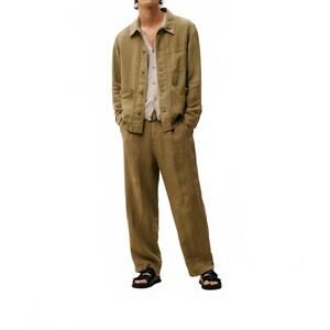 NEW CLOSED blomberg wide linen trousers in chino green